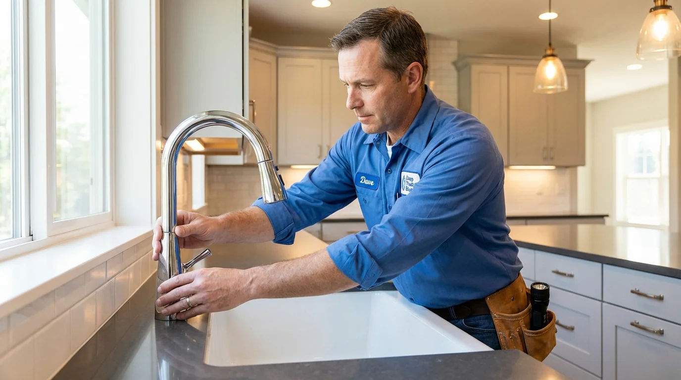 Kitchen faucet installation by Johns Plumbing LLC in Battle Ground