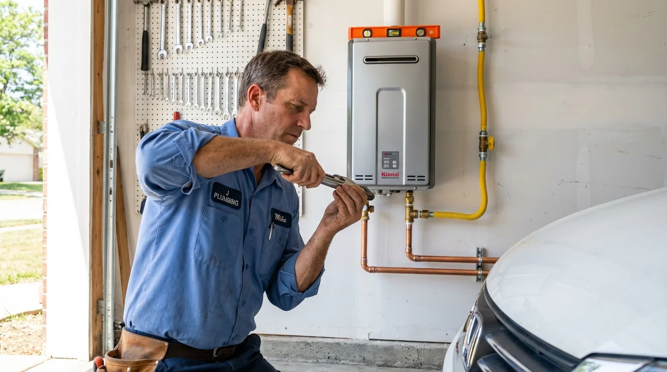 Tankless water heater installation by a Johns Plumbing LLC plumber in Battle Ground